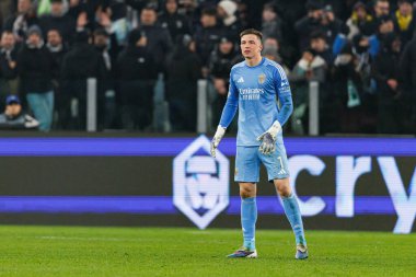 Anatoliy Trubin, Juventus FC ve SL Benfica (Maciej Rogowski / Ball Raw Images) arasındaki Şampiyonlar Ligi faz maçında görüldü.)