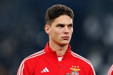 Georgiy Sudakov, Juventus FC ile SL Benfica (Maciej Rogowski / Ball Raw Images) arasındaki Şampiyonlar Ligi faz maçında görüldü.)