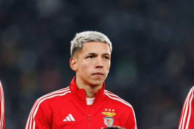 Gianluca Prestianni, Juventus FC ve SL Benfica (Maciej Rogowski / Ball Raw Images) arasındaki Şampiyonlar Ligi faz maçında görüldü.)