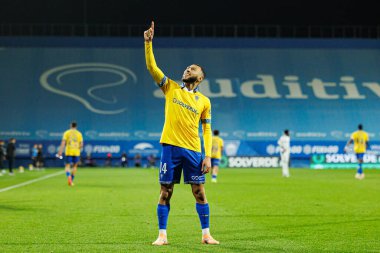 Yanis Begraoui, Liga Portekiz maçında GD Estoril Praia ve Vitoria SC takımları arasında Estadio Antonio Coimbra da Mota (Maciej Rogowski / Ball Raw Images)