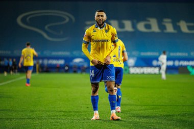 Yanis Begraoui, Liga Portekiz maçında GD Estoril Praia ve Vitoria SC takımları arasında Estadio Antonio Coimbra da Mota (Maciej Rogowski / Ball Raw Images)