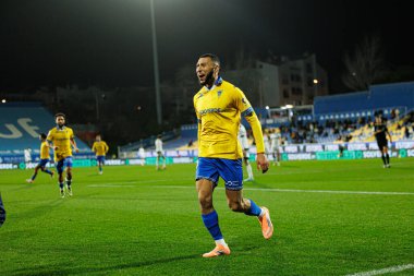 Yanis Begraoui, Liga Portekiz maçında GD Estoril Praia ve Vitoria SC takımları arasında Estadio Antonio Coimbra da Mota (Maciej Rogowski / Ball Raw Images)