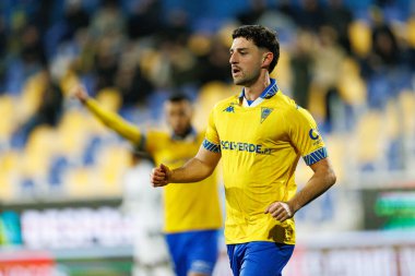Alejandro Marques, Liga Portekiz maçında GD Estoril Praia ve Vitoria SC takımları arasında Estadio Antonio Coimbra da Mota (Maciej Rogowski / Ball Raw Images) maçında gol attıktan sonra kutlama yaparken görüldü.)
