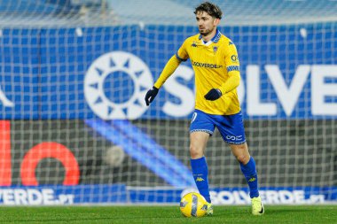 Jordan Holsgrove, Liga Portekiz maçı sırasında Estoril Praia ve Vitoria SC takımları arasında Estadio Antonio Coimbra da Mota (Maciej Rogowski / Ball Raw Images)