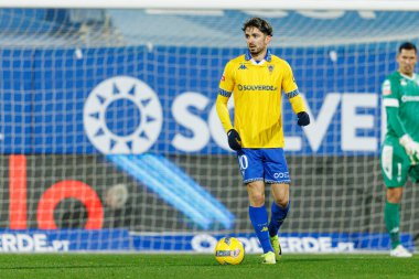 Jordan Holsgrove, Liga Portekiz maçı sırasında Estoril Praia ve Vitoria SC takımları arasında Estadio Antonio Coimbra da Mota (Maciej Rogowski / Ball Raw Images)