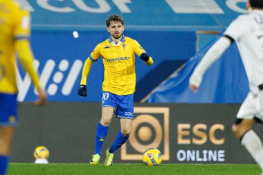 Jordan Holsgrove, Liga Portekiz maçı sırasında Estoril Praia ve Vitoria SC takımları arasında Estadio Antonio Coimbra da Mota (Maciej Rogowski / Ball Raw Images)