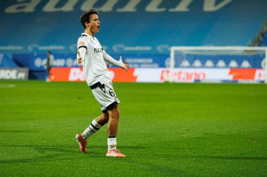 Matija Mitroviç, Liga Portekiz maçında GD Estoril Praia ve Vitoria SC takımları arasında Estadio Antonio Coimbra da Mota (Maciej Rogowski / Ball Raw Images)