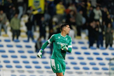 Joel Robles, Liga Portekiz maçı sırasında Estoril Praia ve Vitoria SC takımları arasında Estadio Antonio Coimbra da Mota 'da görüldü (Maciej Rogowski / Ball Raw Images)
