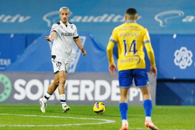 Rodrigo Abascal Liga Portekiz maçı sırasında Estoril Praia ve Vitoria SC takımları arasında Estadio Antonio Coimbra da Mota 'da görüldü (Maciej Rogowski / Ball Raw Images)