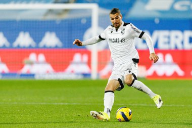 Joao Mendes, Liga Portekiz maçı sırasında Estoril Praia ve Vitoria SC takımları arasında Estadio Antonio Coimbra da Mota 'da görüldü (Maciej Rogowski / Ball Raw Images)