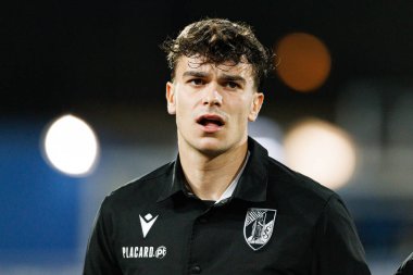 Miguel Nobrega, Liga Portekiz maçı sırasında Estoril Praia ve Vitoria SC takımları arasında Estadio Antonio Coimbra da Mota 'da görüldü (Maciej Rogowski / Ball Raw Images)