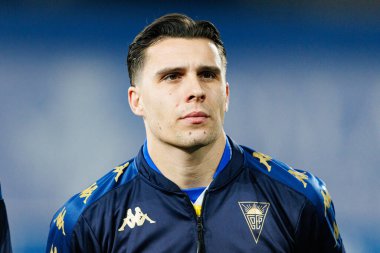 Pedro Amaral, Liga Portekiz maçı sırasında Estoril Praia ve Vitoria SC takımları arasında Estadio Antonio Coimbra da Mota 'da görüldü (Maciej Rogowski / Ball Raw Images)