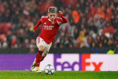 Gianluca Prestianni SL Benfica ve Real Madrid CF (Maciej Rogowski / Ball Raw Images) arasındaki Şampiyonlar Ligi faz maçında görüldü)