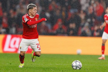 Gianluca Prestianni SL Benfica ve Real Madrid CF (Maciej Rogowski / Ball Raw Images) arasındaki Şampiyonlar Ligi faz maçında görüldü)