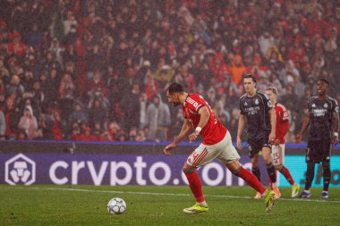 SL Benfica ve Real Madrid CF (Maciej Rogowski / Ball Raw Images) arasındaki Şampiyonlar Ligi faz maçında Vangelis Pavlidis görüldü)