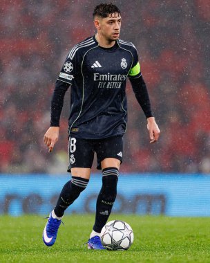 Federico Valverde SL Benfica ve Real Madrid CF (Maciej Rogowski / Ball Raw Images) arasındaki Şampiyonlar Ligi faz maçında görüldü)