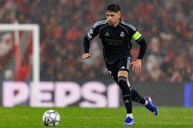 Federico Valverde SL Benfica ve Real Madrid CF (Maciej Rogowski / Ball Raw Images) arasındaki Şampiyonlar Ligi faz maçında görüldü)