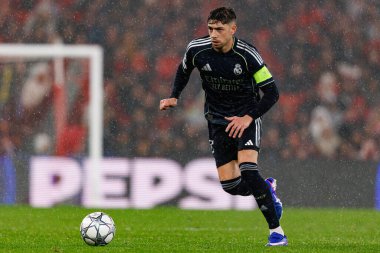 Federico Valverde SL Benfica ve Real Madrid CF (Maciej Rogowski / Ball Raw Images) arasındaki Şampiyonlar Ligi faz maçında görüldü)