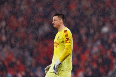 Anatoliy Trubin SL Benfica ve Real Madrid CF (Maciej Rogowski / Ball Raw Images) arasındaki Şampiyonlar Ligi faz maçında görüldü)