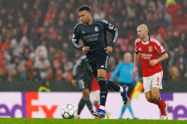 SL Benfica ve Real Madrid CF (Maciej Rogowski / Ball Raw Images) arasındaki Şampiyonlar Ligi faz maçında Kylian Mbappe görüldü)