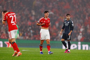 Georgiy Sudakov SL Benfica ve Real Madrid CF (Maciej Rogowski / Ball Raw Images) arasındaki Şampiyonlar Ligi faz maçında görüldü)