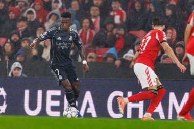 Vinicius Vini Junior SL Benfica ve Real Madrid CF (Maciej Rogowski / Ball Raw Images) arasındaki Şampiyonlar Ligi faz maçında görüldü)