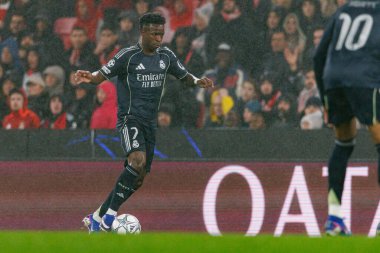 Vinicius Vini Junior SL Benfica ve Real Madrid CF (Maciej Rogowski / Ball Raw Images) arasındaki Şampiyonlar Ligi faz maçında görüldü)