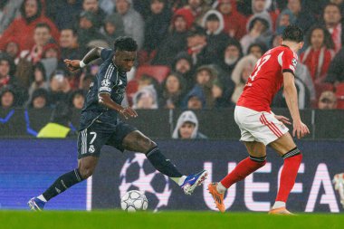Vinicius Vini Junior SL Benfica ve Real Madrid CF (Maciej Rogowski / Ball Raw Images) arasındaki Şampiyonlar Ligi faz maçında görüldü)