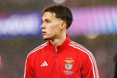 Amar Dediç SL Benfica ile Real Madrid CF (Maciej Rogowski / Ball Raw Images) arasındaki Şampiyonlar Ligi faz maçında görüldü)