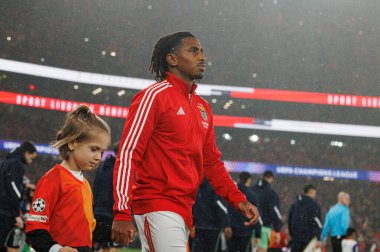 SL Benfica ve Real Madrid CF (Maciej Rogowski / Ball Raw Images) arasındaki Şampiyonlar Ligi faz maçında Leandro Barreiro görüldü)