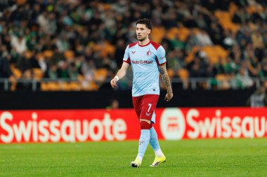 Jakub Moder, Real Betis Balompie ve Feyenoord Rotterdam (Maciej Rogowski / Ball Raw Images) takımları arasında oynanan UEFA Avrupa Ligi maçında görüldü.)