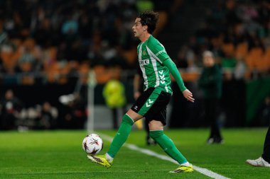 Valentin Gomez, Real Betis Balompie ve Feyenoord Rotterdam (Maciej Rogowski / Ball Raw Images) takımları arasında oynanan UEFA Avrupa Ligi maçında görüldü.)