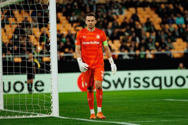 Timon Wellenreuther, Real Betis Balompie ve Feyenoord Rotterdam (Maciej Rogowski / Ball Raw Images) takımları arasında oynanan UEFA Avrupa Ligi maçında görüldü.)