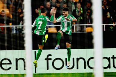 Antony ve Ez Abde, Real Betis Balompie ve Feyenoord Rotterdam (Maciej Rogowski / Ball Raw Images) takımları arasında oynanan Avrupa Ligi maçında gol üstüne gol atarken görüldü.)