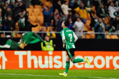 Antonius, Real Betis Balompie ve Feyenoord Rotterdam (Maciej Rogowski / Ball Raw Images) takımları arasında oynanan Avrupa Ligi maçında gol üstüne gol atarken görüldü)