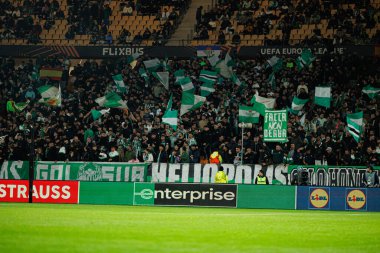 Real Betis Balompie ve Feyenoord Rotterdam (Maciej Rogowski / Ball Raw Images) takımları arasında oynanan UEFA Avrupa Ligi maçında Betis taraftarları görülüyor)