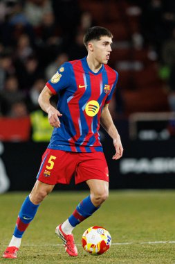 Pau Cubarsi Copa Del Rey çeyrek final maçında Albacete Balompie ve FC Barcelona (Maciej Rogowski / Ball Raw Images) takımları arasında görüldü)