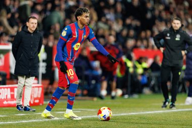 Lamine Yamal, Copa Del Rey çeyrek final maçında Albacete Balompie ve FC Barcelona takımları arasında görüldü (Maciej Rogowski / Ball Raw Images)