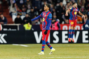 Lamine Yamal, Copa Del Rey çeyrek final maçında Albacete Balompie ve FC Barcelona takımları arasında görüldü (Maciej Rogowski / Ball Raw Images)