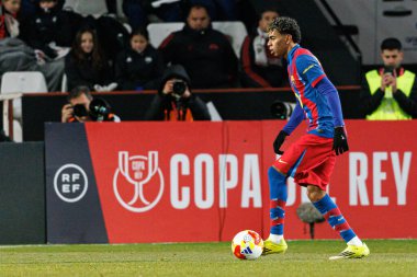 Lamine Yamal, Copa Del Rey çeyrek final maçında Albacete Balompie ve FC Barcelona takımları arasında görüldü (Maciej Rogowski / Ball Raw Images)