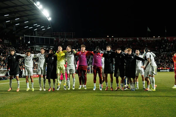 Copa Del Rey çeyrek final maçında Albacete Balompie ve FC Barcelona (Maciej Rogowski / Ball Raw Images) takımları arasında görülen Albacete oyuncuları)