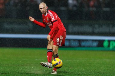 Fredrik Aursnes, Liga Portekiz 'de CD Tondela ve SL Benfica (Maciej Rogowski / Ball Raw Images) arasında oynarken görüldü.)
