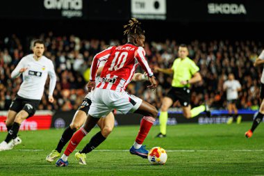 Nicolas Nico Williams, Copa Del Rey çeyrek final maçında Valencia CF ve Athletic Club (Maciej Rogowski / Ball Raw Images) takımları arasında görüldü.)