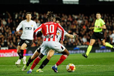 Nicolas Nico Williams, Copa Del Rey çeyrek final maçında Valencia CF ve Athletic Club (Maciej Rogowski / Ball Raw Images) takımları arasında görüldü.)