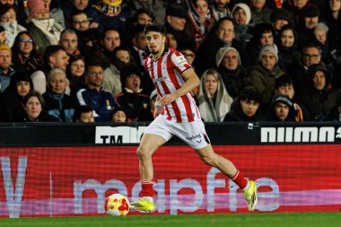Nico Serrano, Copa Del Rey çeyrek final maçında Valencia CF ve Athletic Club (Maciej Rogowski / Ball Raw Images) takımları arasında görüldü.)