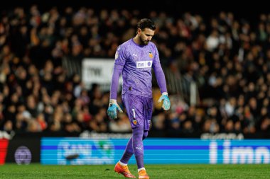 Valencia CF ve Athletic Club (Maciej Rogowski / Ball Raw Images) takımları arasında oynanan Copa Del Rey çeyrek final maçında Dimitrievski 'yi çaldı.)