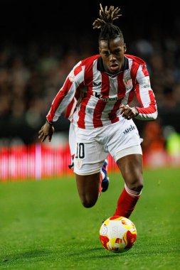 Nicolas Nico Williams, Copa Del Rey çeyrek final maçında Valencia CF ve Athletic Club (Maciej Rogowski / Ball Raw Images) takımları arasında görüldü.)