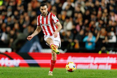 Inigo Lekue, Valencia CF ve Athletic Club (Maciej Rogowski / Ball Raw Images) takımları arasındaki Copa Del Rey çeyrek final maçında görüldü.)