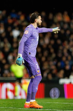 Valencia CF ve Athletic Club (Maciej Rogowski / Ball Raw Images) takımları arasında oynanan Copa Del Rey çeyrek final maçında Dimitrievski 'yi çaldı.)