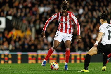 Nicolas Nico Williams, Copa Del Rey çeyrek final maçında Valencia CF ve Athletic Club (Maciej Rogowski / Ball Raw Images) takımları arasında görüldü.)
